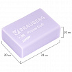Ластики BRAUBERG "Pastel Soft" НАБОР 12 шт., размер ластика 31х20х10 мм, экологичный ПВХ, 229598