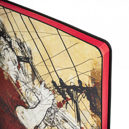 Блокнот А5 (143x210 мм), BRAUBERG VISTA "Jazz", под кожу, гибкий, 80 л., 112089