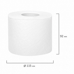 Бумага туалетная "МЯГКИЙ РУЛОНЧИК ЛЮКС" белая, 100% целлюлоза, спайка 32 рулона по 45 метров, 1-слойная, LAIMA, 114736