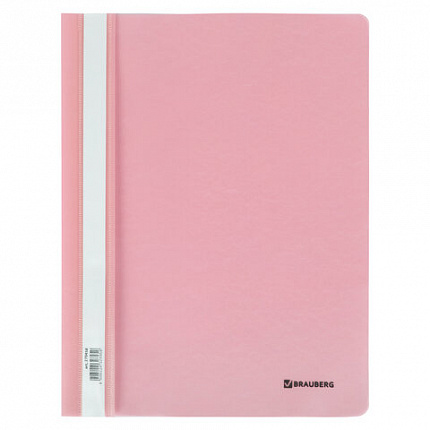Скоросшиватель пластиковый BRAUBERG "Pastel" А4, 130/180 мкм, персиковый, 270457