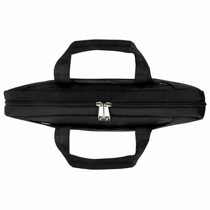 Сумка-портфель BRAUBERG с отделением для ноутбука 13-14", "Chance", 3 кармана, черная, 36х28х5 см, 240455