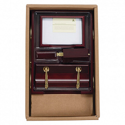 Набор подарочный настольный BESTAR "Apollon" из дерева, 7 предметов, цвет "красное дерево", 236353