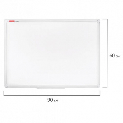Доска магнитно-маркерная 60х90 см, ПВХ-рамка, BRAUBERG "Standard", 237561