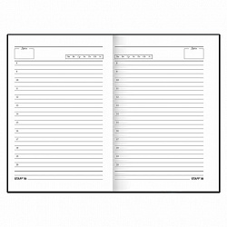 Ежедневник недатированный А5 145х215 мм, ламинированная обложка с фольгой, 160 л., STAFF, "Пион", 115566