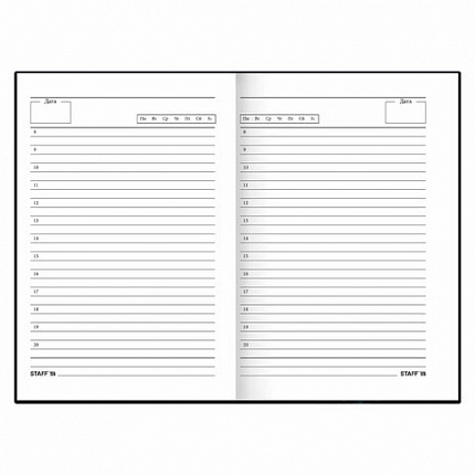 Ежедневник недатированный А5 145х215 мм, ламинированная обложка с фольгой, 160 л., STAFF, "Пион", 115566