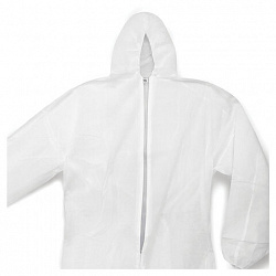 Комбинезон одноразовый с капюшоном Каспер-классик, плотность 30 г/м2, материал спанбонд, размер XL (52-54), белый