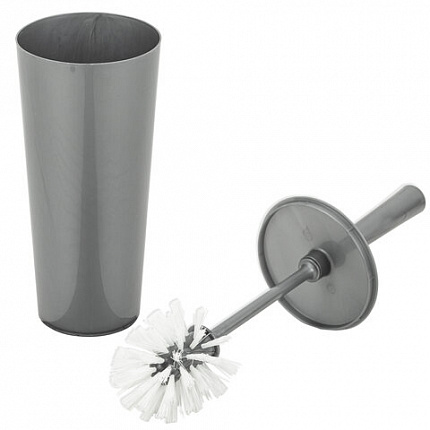 Ершик для унитаза с подставкой (высокий стан), закрытый, "Стар", серебристый, IDEA, М 5017