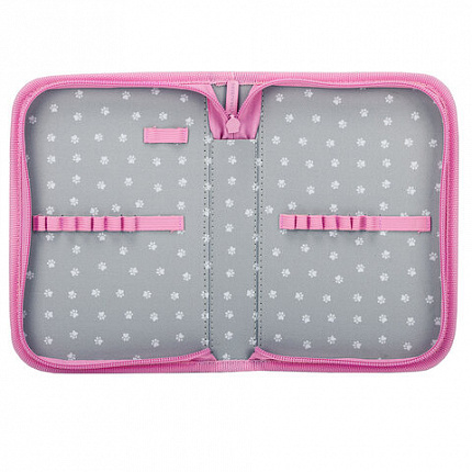 Пенал BRAUBERG, 1 отделение, полиэстер, 21х14 см, "Cat patches", 272327