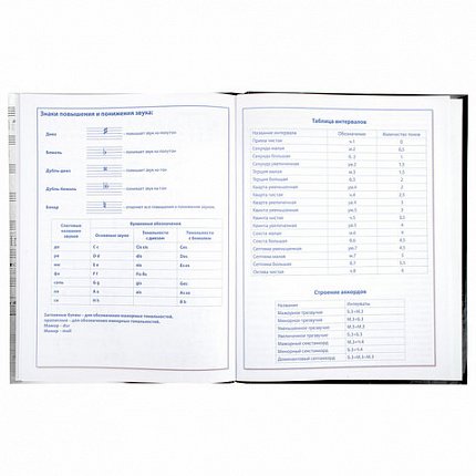 Дневник для музыкальной школы твердый, 48 л., HATBER "Клавиши", 039820, 48ДТмз5В_14210