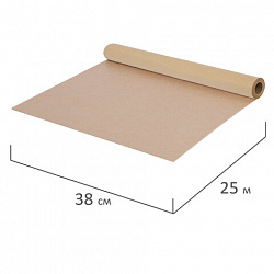 Бумага для выпечки силиконизированная, пергамент 38 см х 25 м, цвет коричневый, LAIMA, CH, 609583