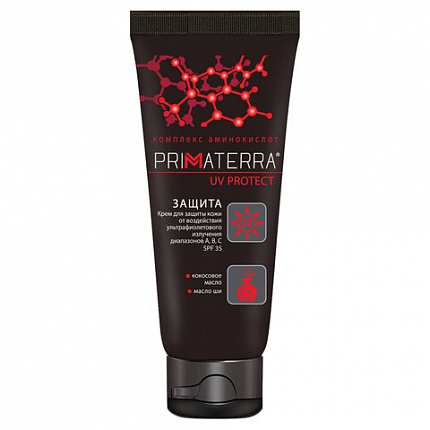 Крем защитный 100 мл, PRIMATERRA UV PROTECT, от УФ-излучения диапазонов А,В,С, универсальный