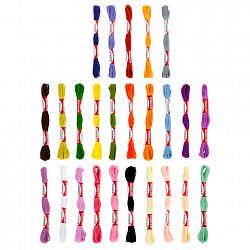 Нитки для вышивания (мулине), набор 25 цветов, 10 м, хлопок, DEVELIA (Девелиа), 665678