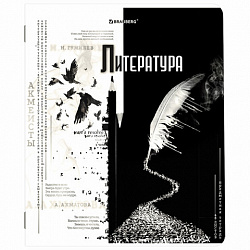 Тетради предметные, КОМПЛЕКТ 12 ПРЕДМЕТОВ, 48 л., матовая ламинация, BRAUBERG, "BLACK&WHITE", 404835
