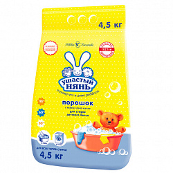 Стиральный порошок для всех типов стирки 4,5 кг, УШАСТЫЙ НЯНЬ, 1014