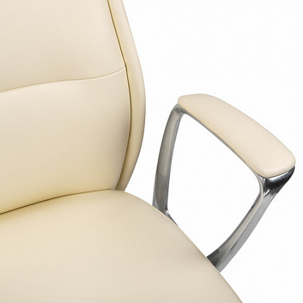 Кресло BRABIX PREMIUM "Adept EX-752", синхромеханизм, алюминий, экокожа, бежевое, 532931