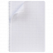 Тетрадь А4 96 л., HATBER, гребень, клетка, Soft-touch ламинация, SoloMatte "Арктический белый", 092878, 96Т4лВ1гр