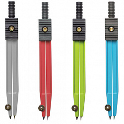 Циркуль ЮНЛАНДИЯ 115 мм, металлический, ассорти, чехол, 210655