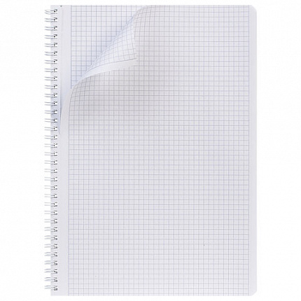 Тетрадь А4 96л. HATBER гребень, клетка, Soft-touch ламинация, SoloMatte_Арктический б, 96Т4лВ1гр
