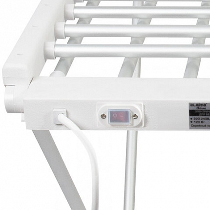 Сушилка для белья напольная, электрическая, раскладная, алюминиевая, три зоны сушки, нагрев 60 °С, LAIMA HOME, 700978