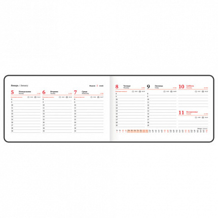 Еженедельник датированный 2026 МАЛЫЙ ФОРМАТ 105х160 мм, А6, BRAUBERG "Blaze", фольга, коричневый, 117217
