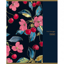 Тетрадь А5, 96 л., HATBER, скоба, клетка, глянцевая ламинация, "Золотые фрукты" (микс в спайке), 095256, 96Т5лВ1