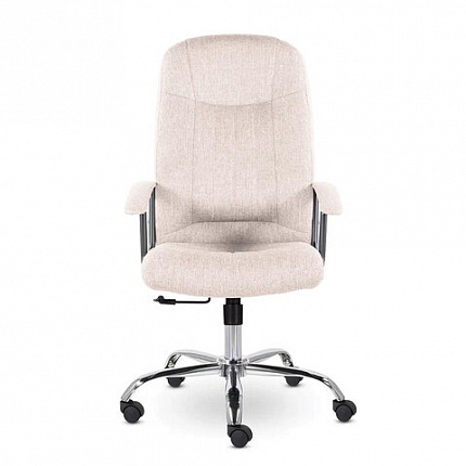 Кресло офисное "Бостон", CH-277, хром, ткань, бежевый (M-11)