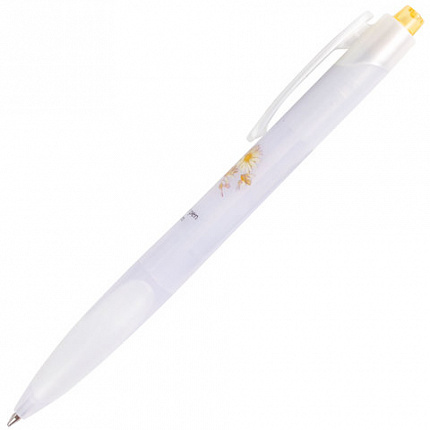 Ручка шариковая автоматическая с грипом BRAUBERG "Herb Time", СИНЯЯ, корпус ассорти, узел 0,7 мм, линия 0,35 мм, синяя, 141286