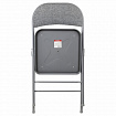 Стул складной BRABIX "Golf Plus CF-003 КОМФОРТ", серый каркас, серая ткань, 532890