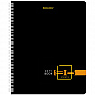 Тетрадь А5 96 л. BRAUBERG, гребень, клетка, глянцевая ламинация, "Dark" (микс в спайке), 404419