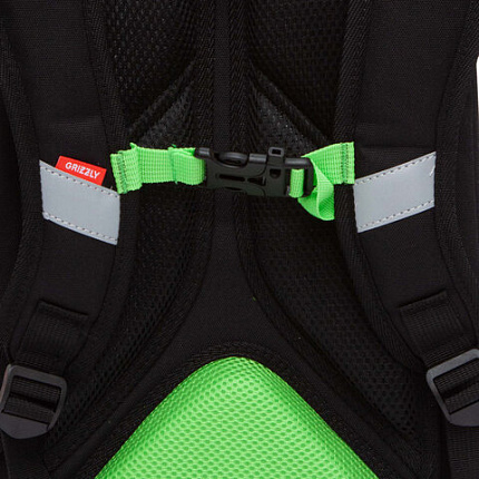 Ранец GRIZZLY анатомическая спинка, облегченный, 1 отделение, для мальчиков, "PLAY ON", 37х26х16 см, RAw-497-9/1