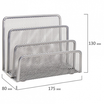 Настольный набор из металла BRAUBERG "Germanium", 7 предметов, серебристый, 231963