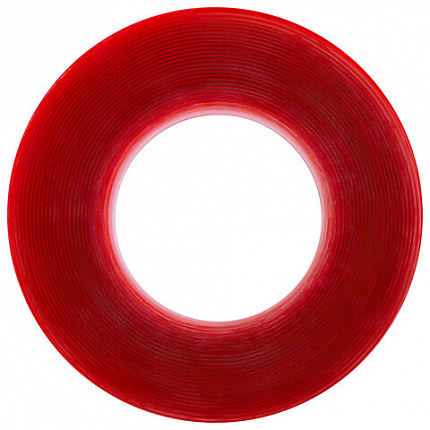 Монтажная прозрачная суперпрочная двухсторонняя лента 10 мм х 5 м, акриловая, толщина 1 мм, WBZ (ВБЗ), 700423