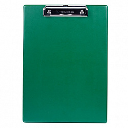 Доска-планшет BRAUBERG "NUMBER ONE" с прижимом А4 (228х318 мм), картон/ПВХ, ЗЕЛЕНАЯ, 232222