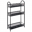 Этажерка "Ладья-13" офисно-бытовая 3 яруса, металл, черная, 43х17х75,5 см, Э 399 Ч