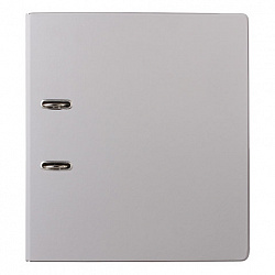 Папка-регистратор BRAUBERG с двухсторонним покрытием из ПВХ, 70 мм, серая, 222656