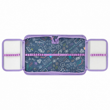 Пенал ПИФАГОР, 1 отделение, 2 откидные планки, полиэстер, 20х14 см, "Cats selfie", 273477