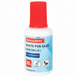 Набор клея BRAUBERG (клей-карандаш PVP 10 г, клей ПВА 45 г, клей ПВА 20 г с кисточкой), блистер, 271978