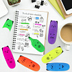 Набор текстовыделителей мини 6 ЦВЕТОВ BRAUBERG KIDS "CUTE CATS NEON", линия 1-5 мм, 152435