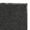Коврик входной ворсовый влаго-грязезащитный 90х120 см, толщина 7 мм, ребристый, черный, LAIMA, 602874