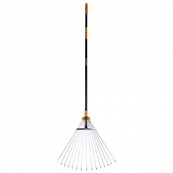 Грабли веерные 15 зубьев раздвижные, захват 20-60 см, ОБЩАЯ ДЛИНА 120-150 см, RABBITEX (РАББИТЕКС) "LONG HANDLE", 700495