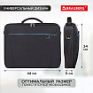 Сумка портфель BRAUBERG SYDNEY с отделением для ноутбука 17,3", откидная крышка, черная, 34х44х6 см, 240449