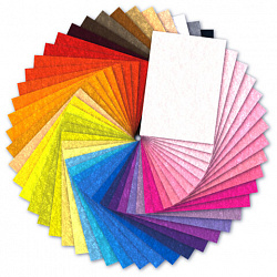 Фетр мягкий А4, 1 мм, 50 листов, 50 цветов, плотность 160 г/м2, ОСТРОВ СОКРОВИЩ, 665473