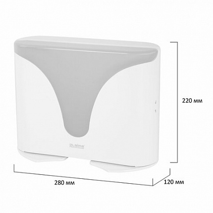 Диспенсер для полотенец EXTRA LAIMA PROFESSIONAL, (Система H2), Z-сложения, белый, ABS-пластик, 609472, 303368