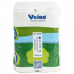 Бумага туалетная бытовая, спайка 24 шт., 2-х слойная (24х15 м), VEIRO Classic, белая, 5с224