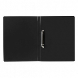 Папка на 2 кольцах STAFF, 21 мм, черная, до 170 листов, 0,5 мм, 225717