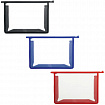 Папка для тетрадей А4 ПИФАГОР, пластик, молния сверху, прозрачная, АССОРТИ, 274471