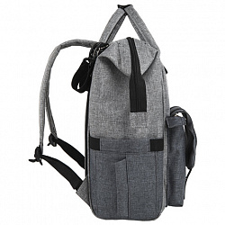Рюкзак для мамы BRAUBERG MOMMY, крепления для коляски, термокарманы, серый, 41x24x17 см, 270818
