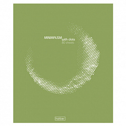 Тетрадь обложка пластик с печатью, А5, 80 л., скоба, линия, HATBER, "Минимализм и точка" (микс), 090202, 80Т5В2пл