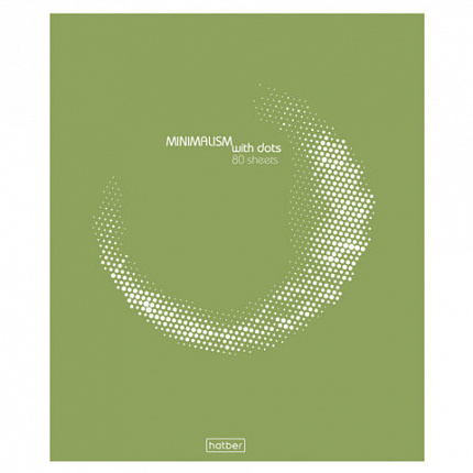 Тетрадь обложка пластик с печатью, А5, 80 л., скоба, линия, HATBER, "Минимализм и точка" (микс), 090202, 80Т5В2пл
