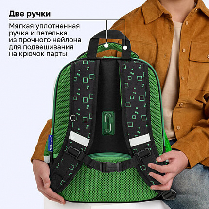 Ранец BRAUBERG FIT, 2 отделения, "Ночной воин", 38х27х14 см, 272023